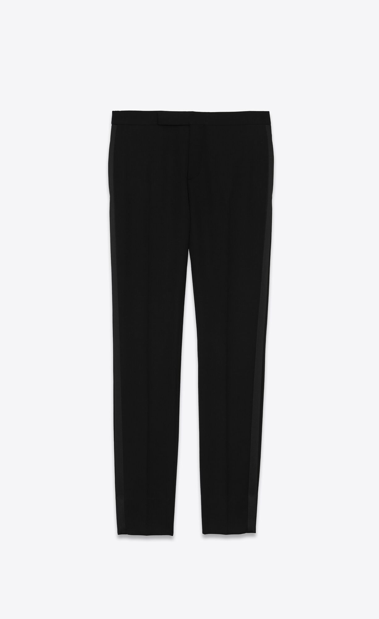 YSL Tuxedo Pants In Grain De Poudre Saint Laurent Black | 6073194-BF