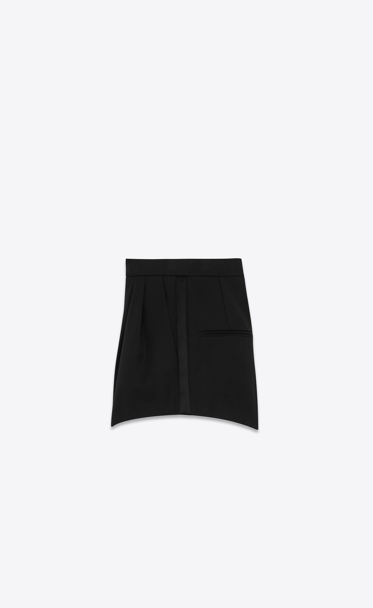 YSL Tuxedo Shorts In Grain De Poudre Black | 0258396-BK