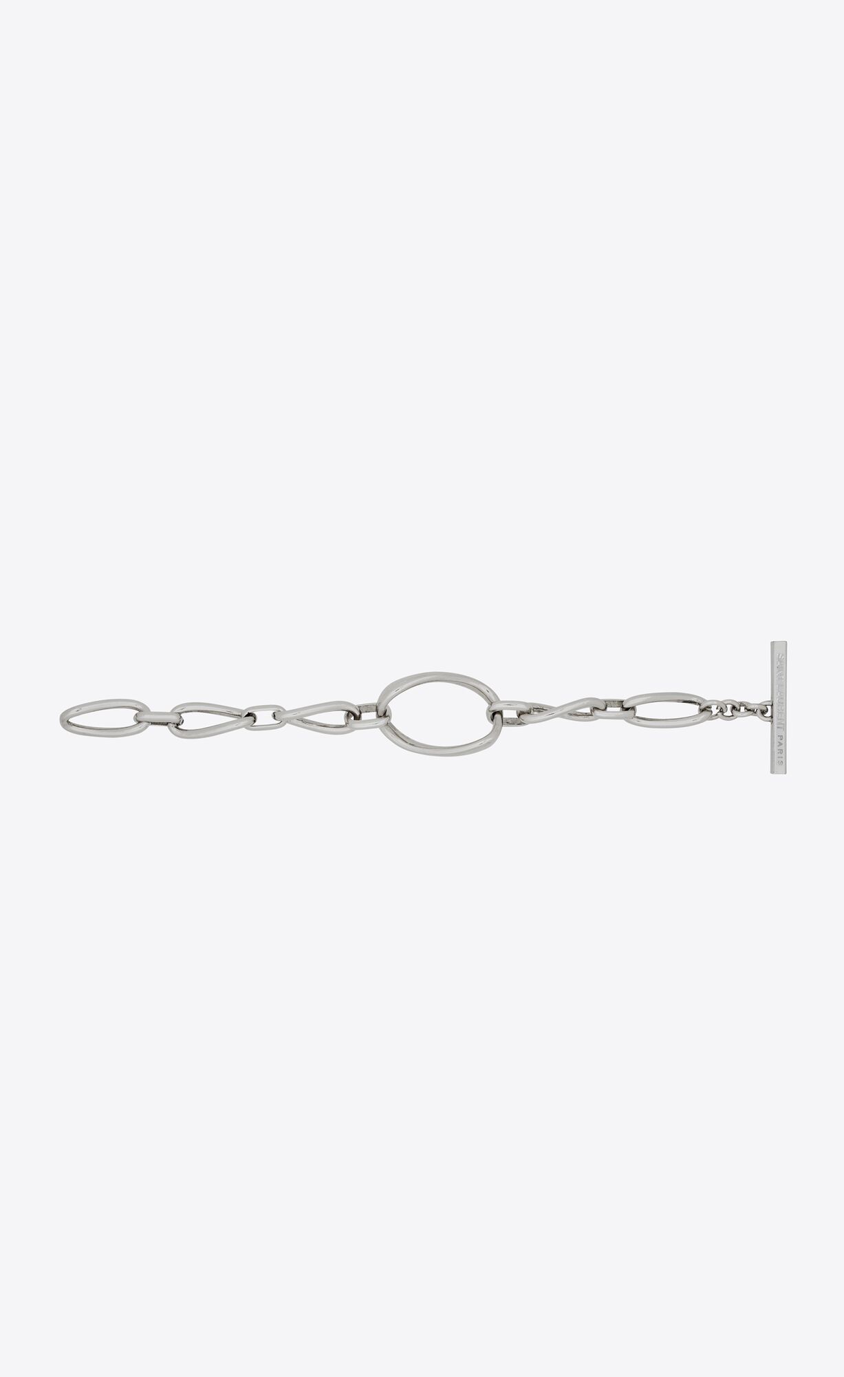 YSL Twist And Curve Links Bracelet In Metal Palladium | 2893674-IQ