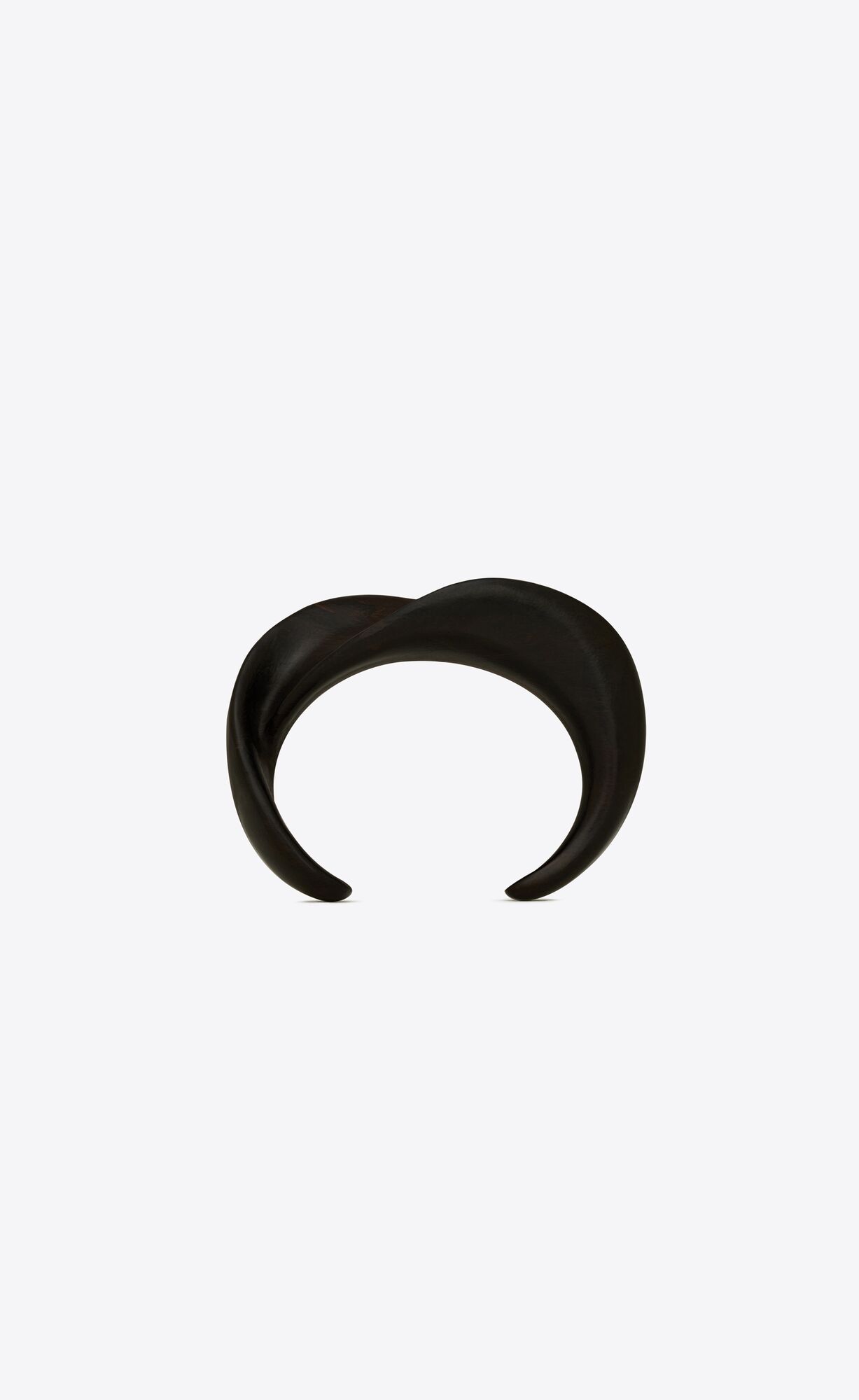 YSL Twist Cuff In Bamboo Dark Brown And Gold | 0617384-SU