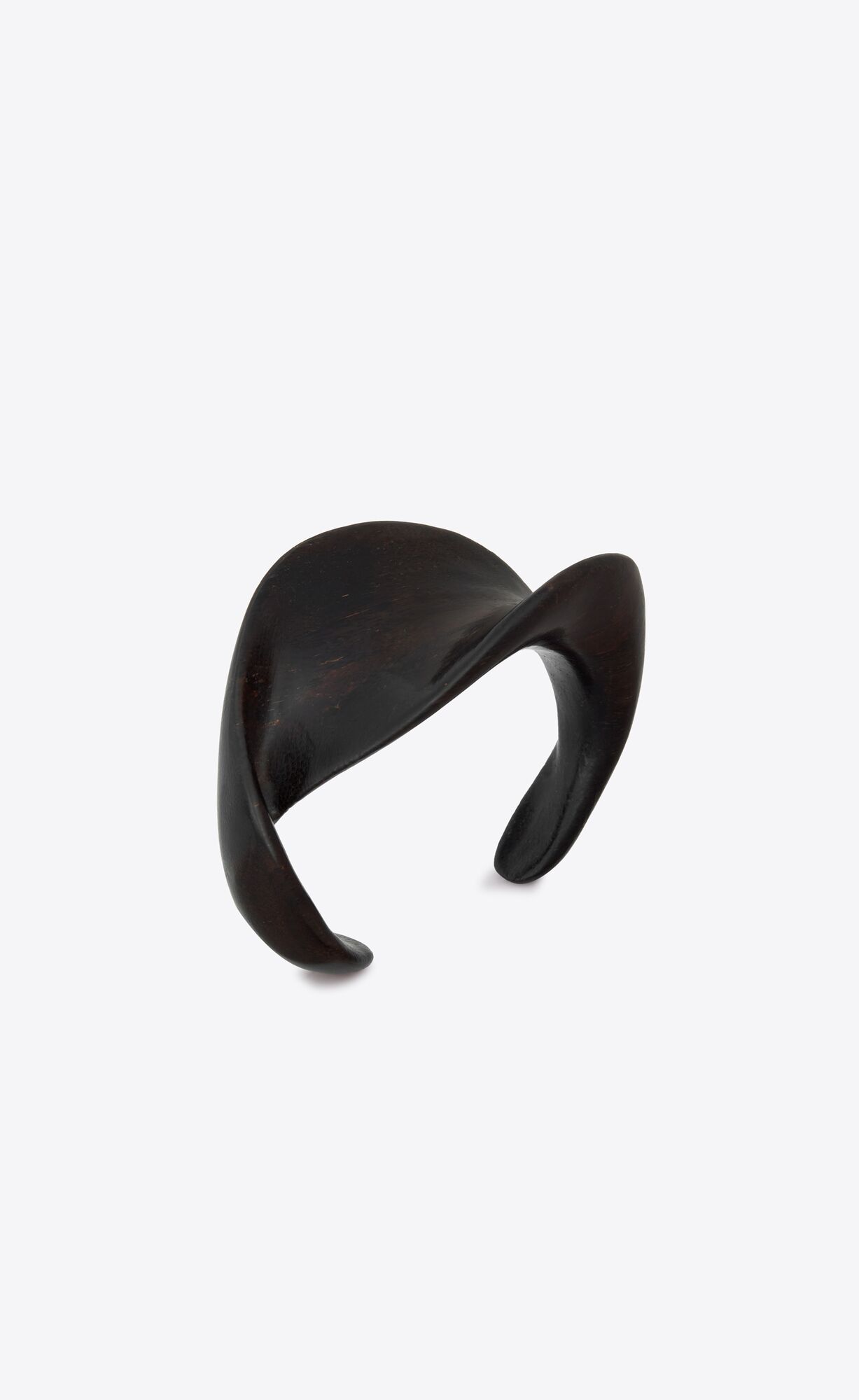 YSL Twist Cuff In Bamboo Dark Brown And Gold | 0617384-SU