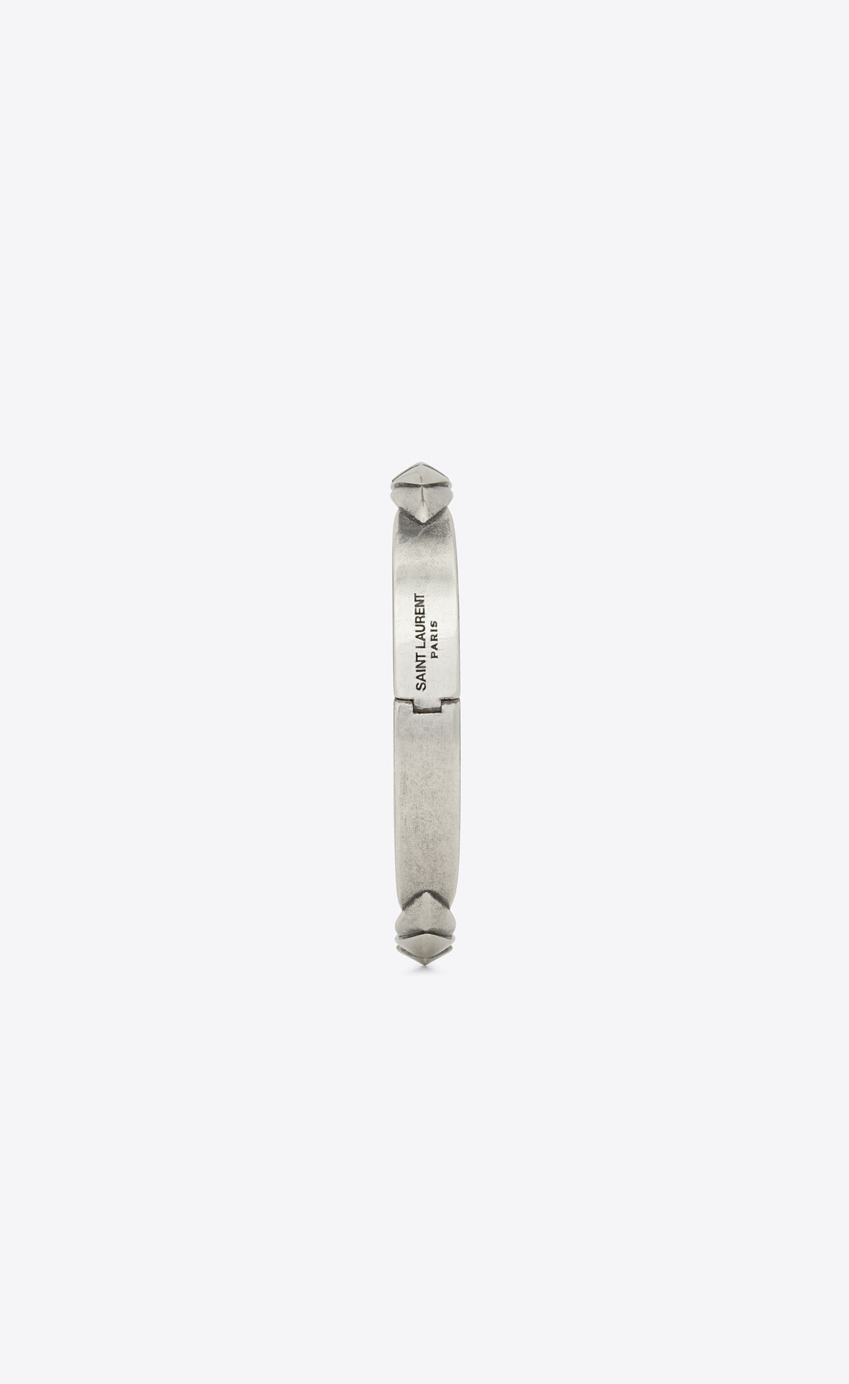 YSL V Bracelet In Metal Oxidized Silver | 4295710-GO