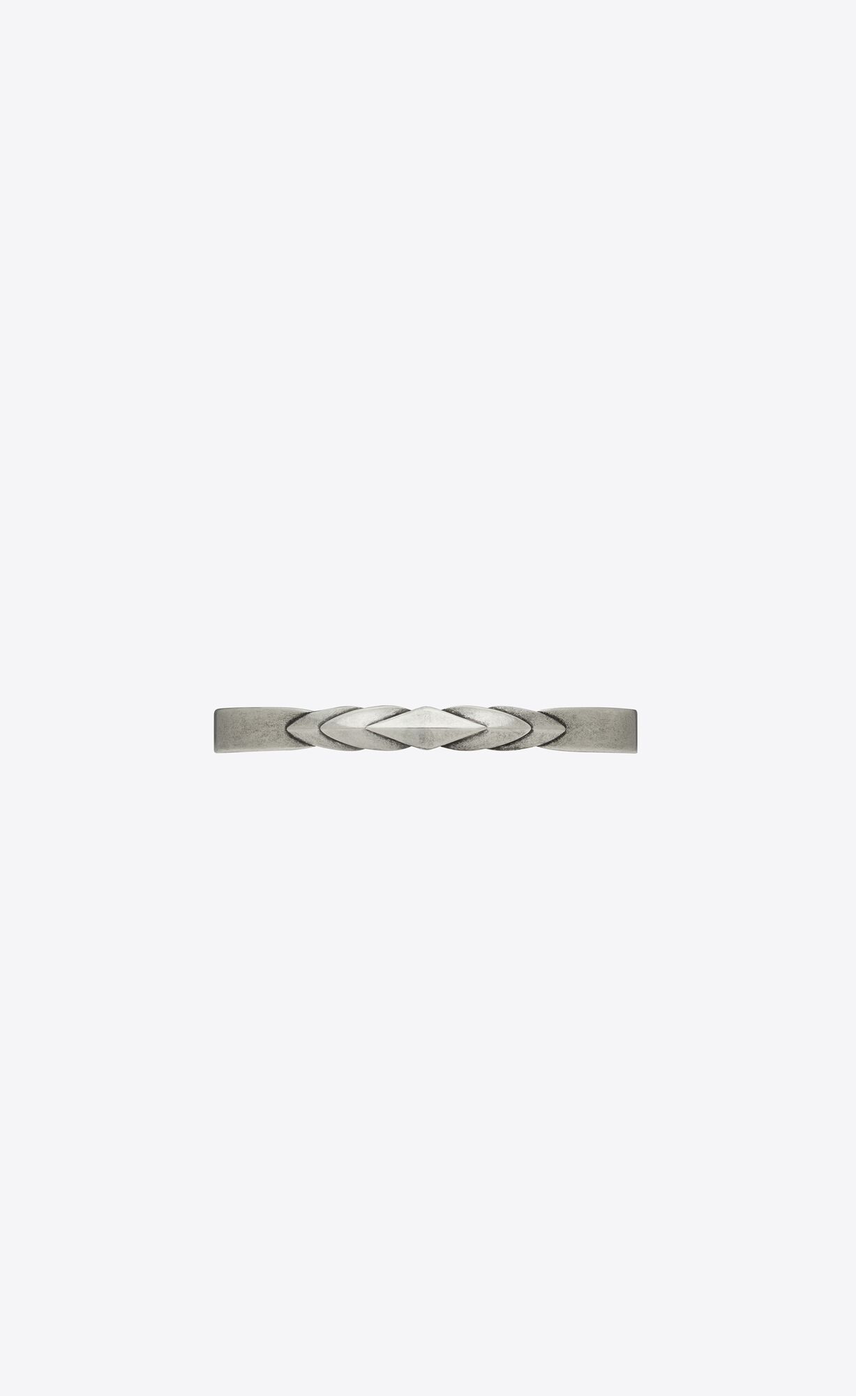 YSL V Bracelet In Metal Oxidized Silver | 4295710-GO