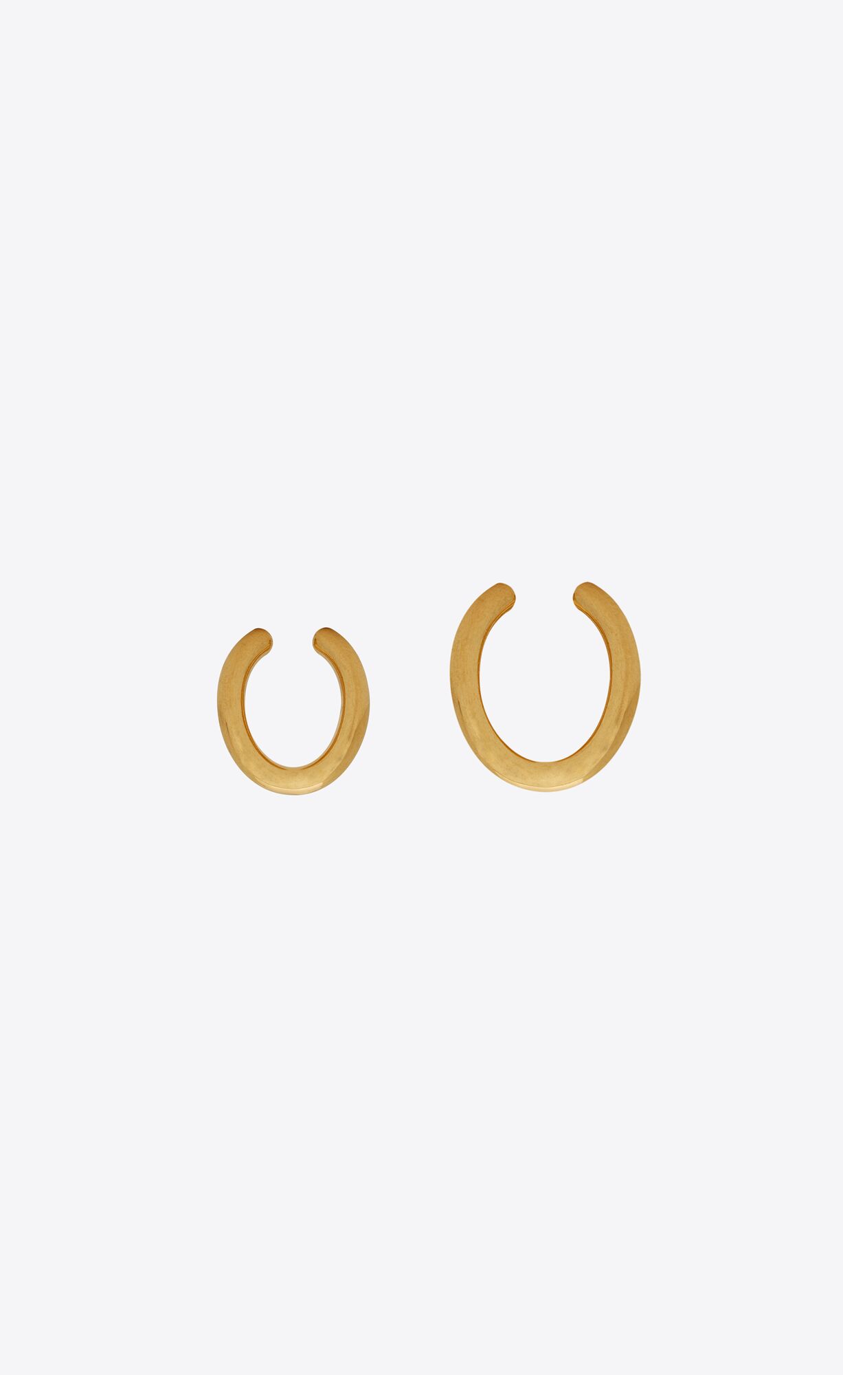 YSL V-shape Earrings In Metal Aged Gold | 7608214-FZ