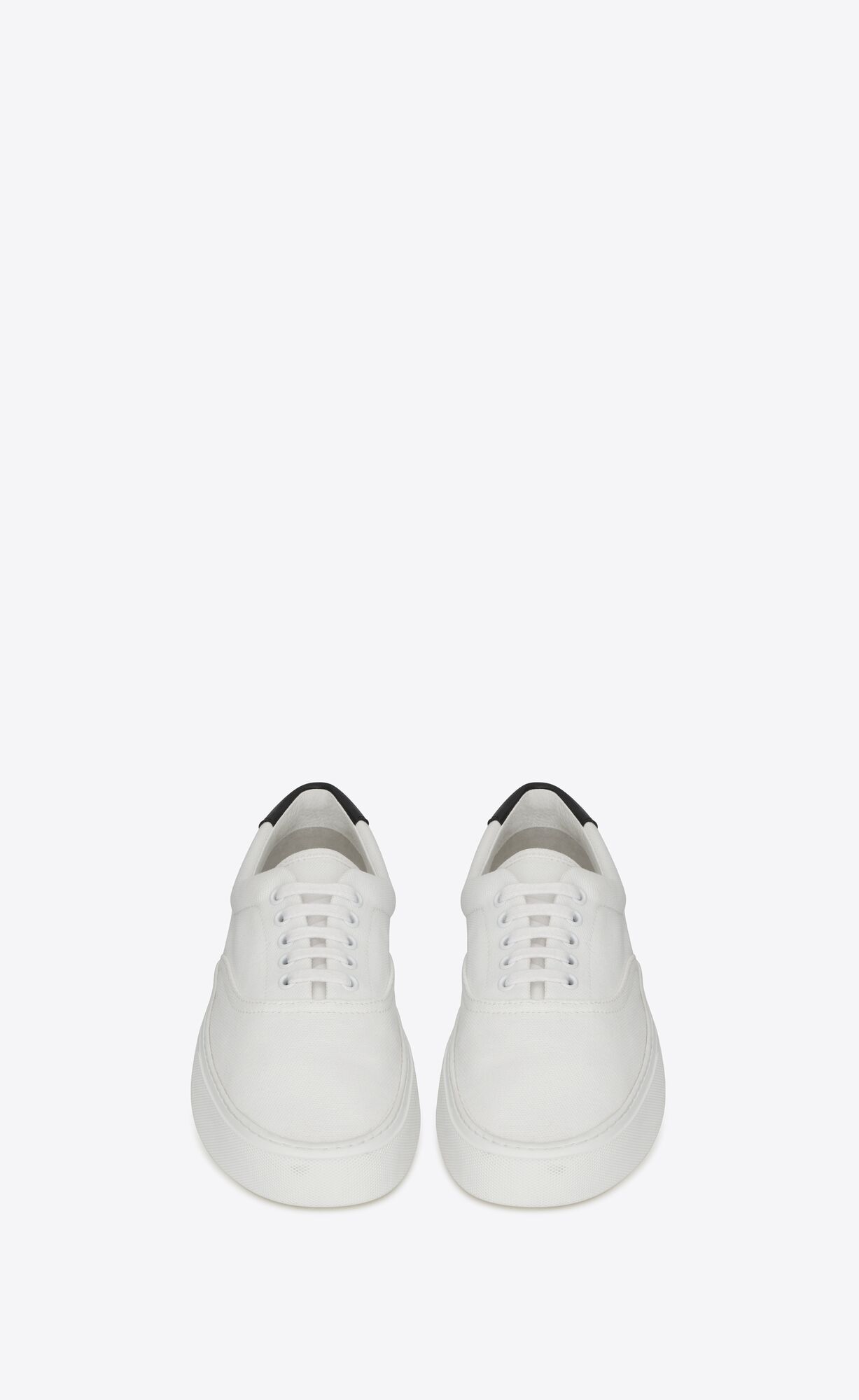 YSL Venice Sneakers In Canvas Off White Et Noir | 7830425-BR