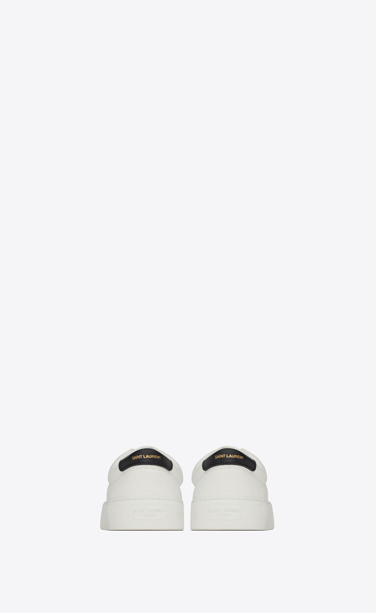 YSL Venice Sneakers In Canvas Off White Et Noir | 7830425-BR