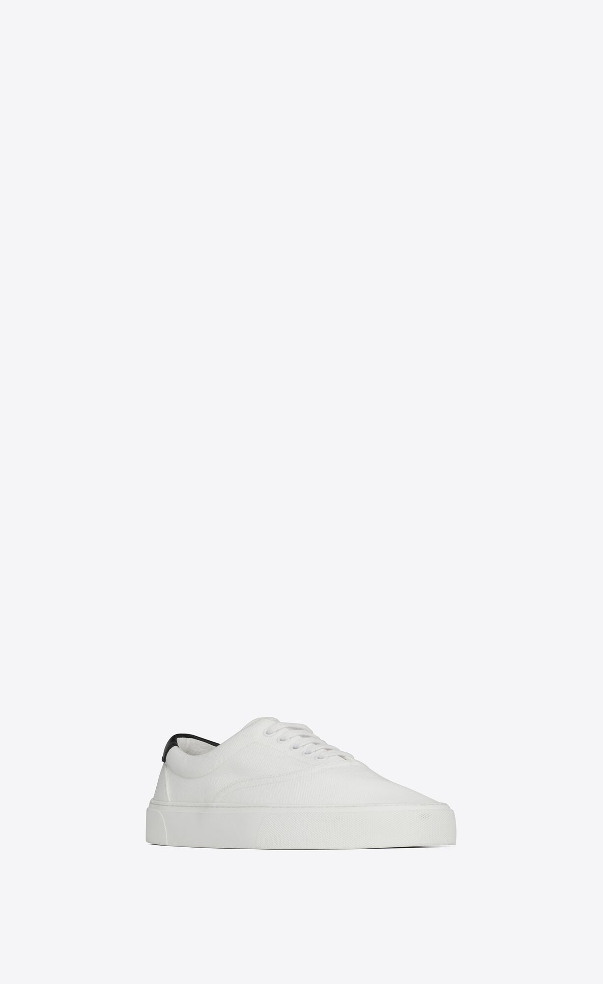 YSL Venice Sneakers In Canvas Off White Et Noir | 7830425-BR