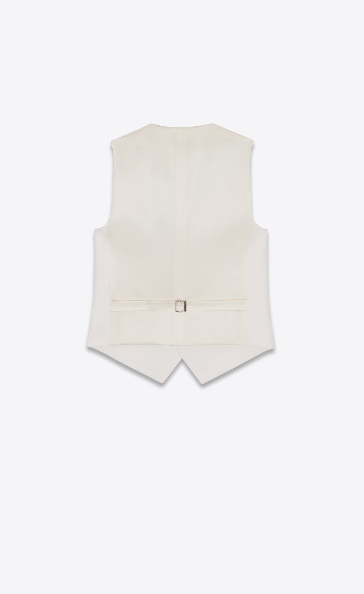 YSL Vest In Grain De Poudre Chalk | 9625401-PT