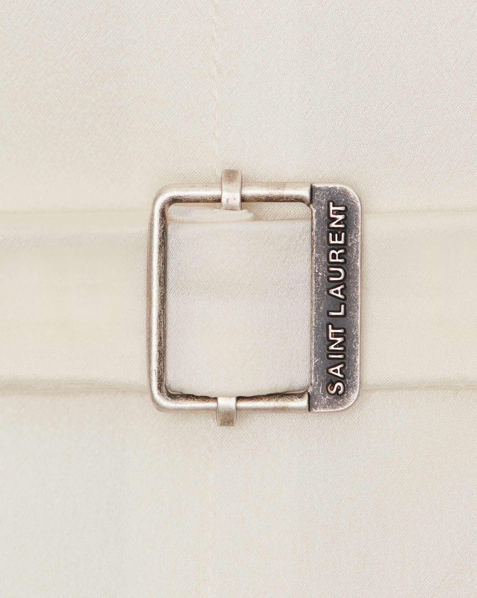 YSL Vest In Grain De Poudre Chalk | 9625401-PT