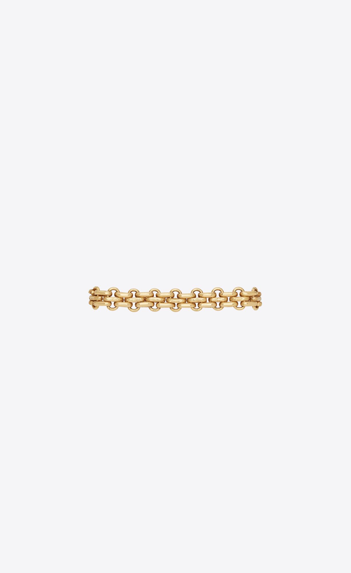 YSL Vintage Knitted Chain Bracelet In Metal Brass Gold | 4651893-EU