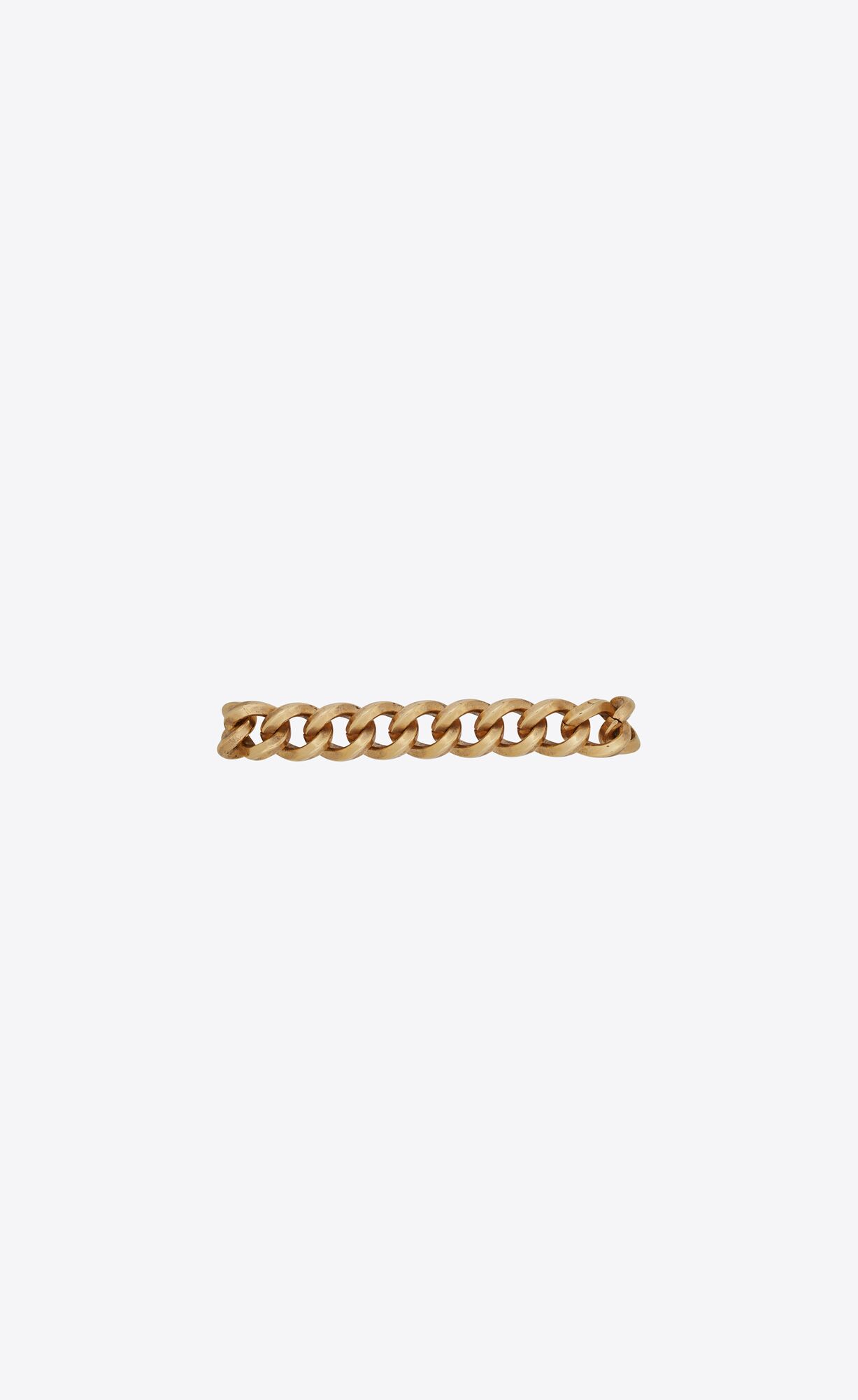 YSL Vintage Triangular Curb Chain Bracelet In Metal Aged Gold | 7019684-RE