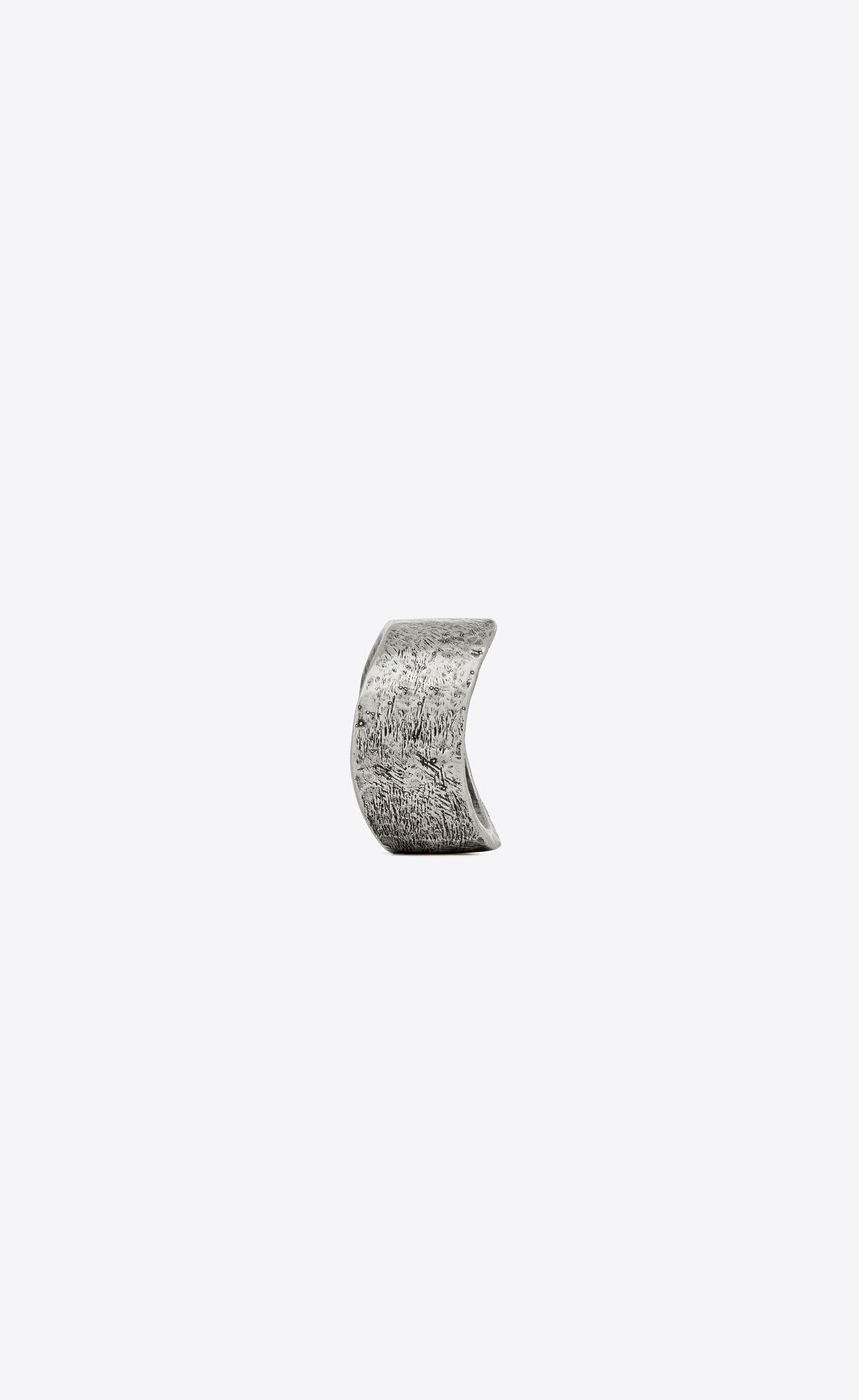 YSL Wave Ring In Metal Oxidized Silver | 5816097-BL