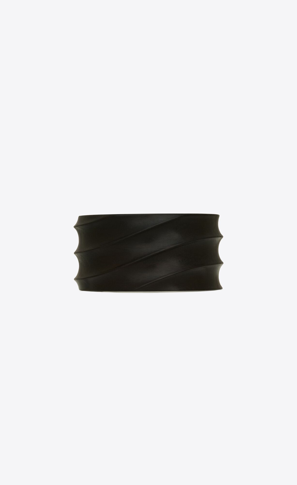 YSL Wavy Cuff In Bamboo Dark Brown And Gold | 8364910-AV