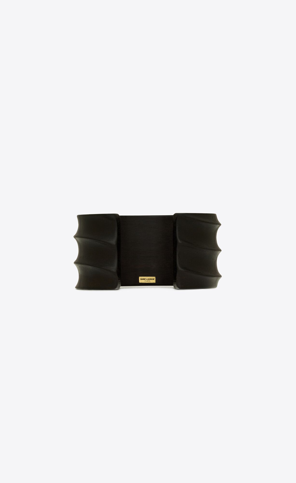 YSL Wavy Cuff In Bamboo Dark Brown And Gold | 8364910-AV