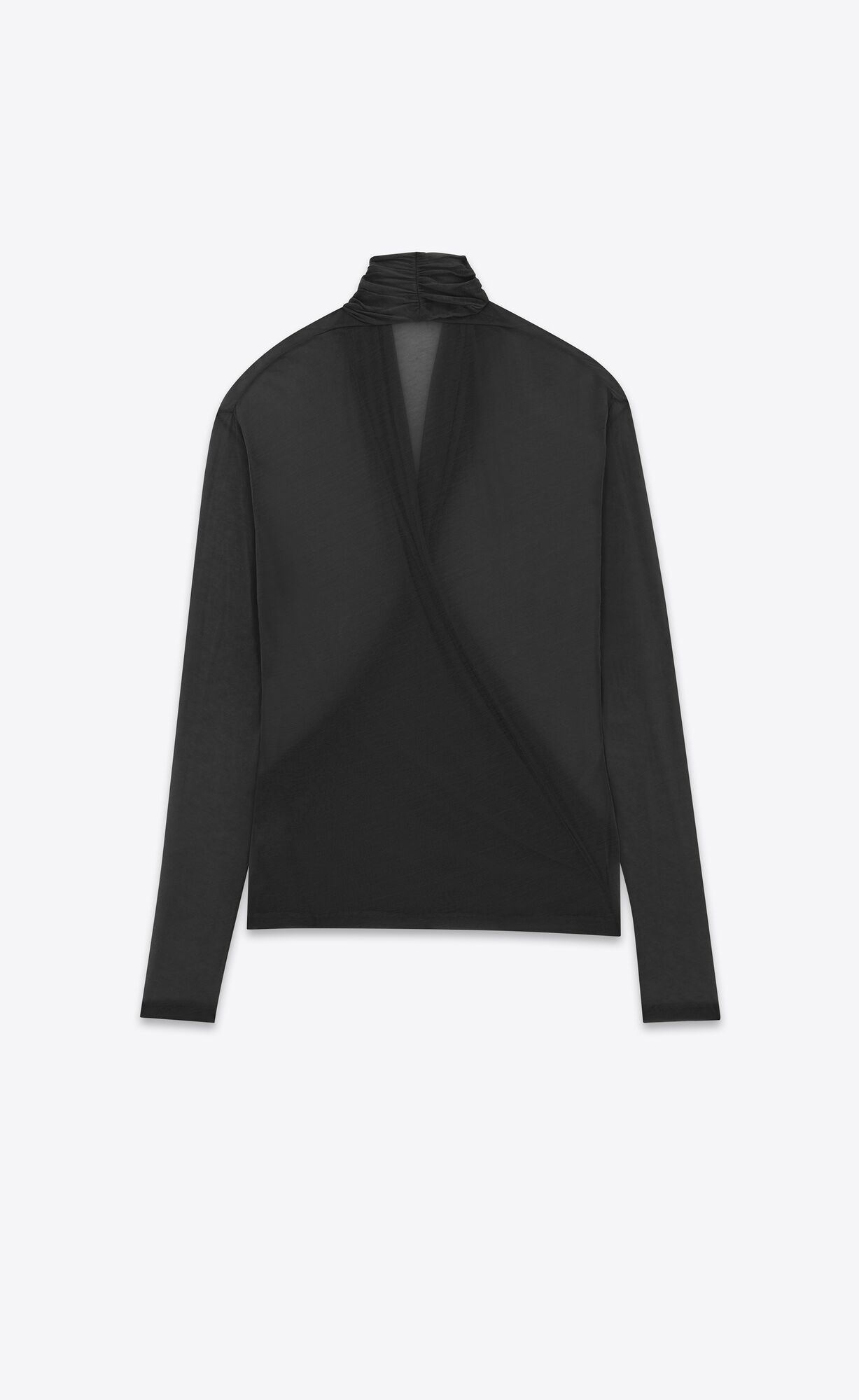 YSL Wrap-over Top In Jersey Black | 6150238-DT