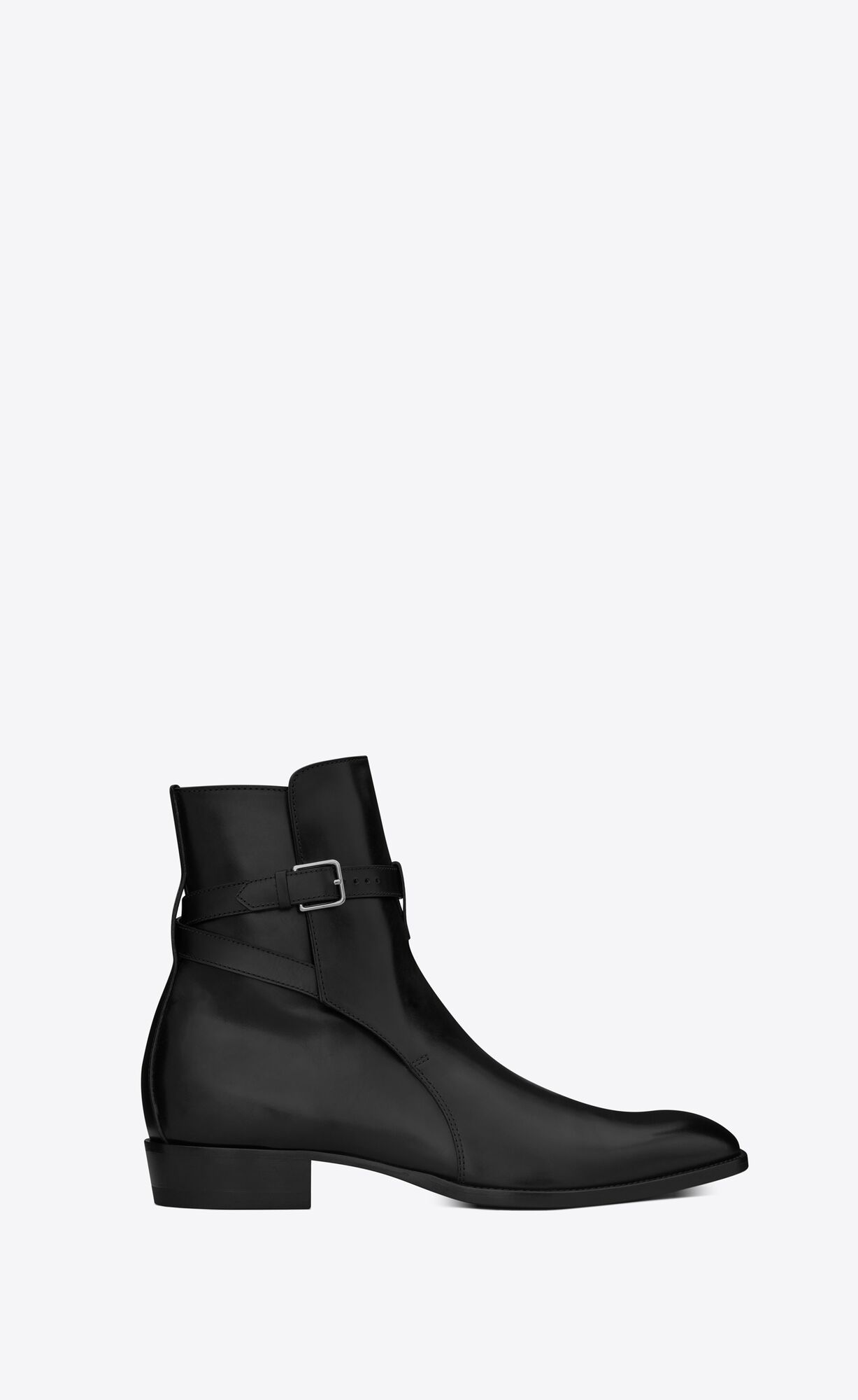 YSL Wyatt Jodhpur Boots In Smooth Leather Black | 7824065-NO